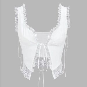 Fly Away Fairytale Lace Trim Crop Cami Top